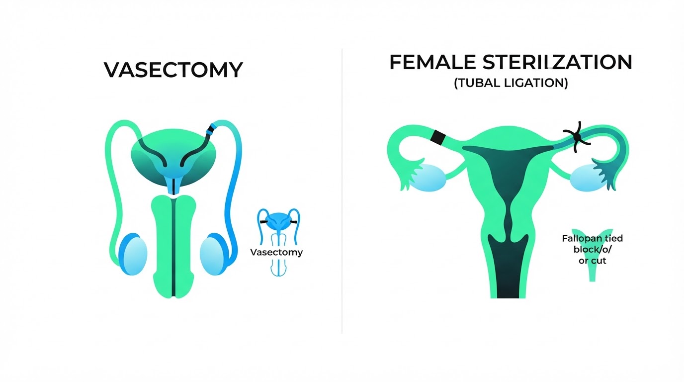 Vasectomie of sterilisatie vrouw: wat zijn de verschillen?