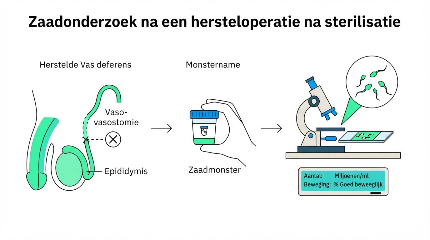 Zaadonderzoek na een hersteloperatie na sterilisatie